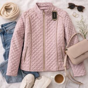 XULIKU Quilted Women's Lavender Purple Pink Jacket 2X Sateen XXL puffer moto